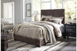 Dolante Brown Queen Upholstered Bed - Lara Furniture