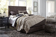 Dolante Brown Queen Upholstered Bed - Lara Furniture