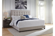 Dolante Beige King Upholstered Bed - Lara FurnitureKing Bed