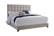 Dolante Beige Queen Upholstered Bed - Lara FurnitureQueen Bed