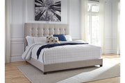 Dolante Beige King Upholstered Bed - Lara FurnitureKing Bed