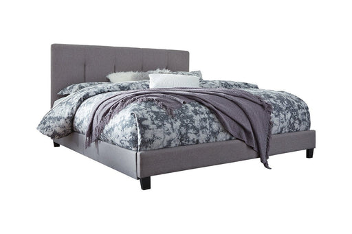 [OVERSTOCK] Dolante Gray King Upholstered Bed - Lara Furniture
