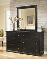 Maribel Black Bedroom Mirror - Lara Furniture