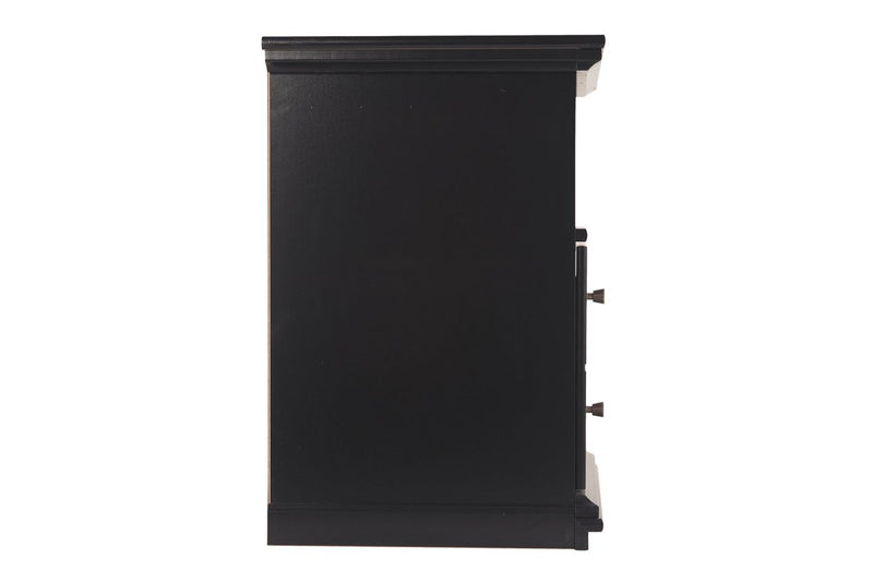 Maribel Black One Drawer Nightstand - Lara FurnitureNightstand