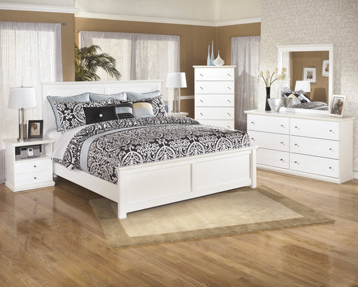 Bostwick Shoals White King Panel Bed - Lara Furniture
