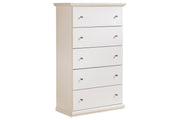 Bostwick Shoals White Chest of Drawers - Lara FurnitureChest