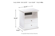 Bostwick Shoals White Nightstand - Lara FurnitureNightstand
