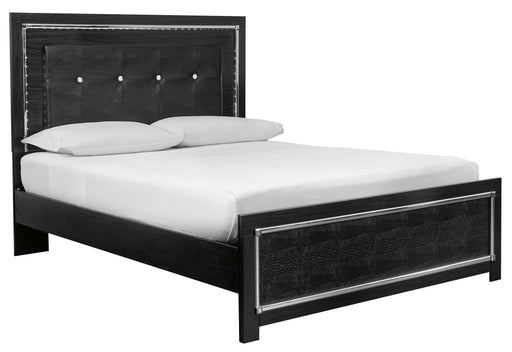 Kaydell Black LED Queen Platform Bed - Lara Furniture