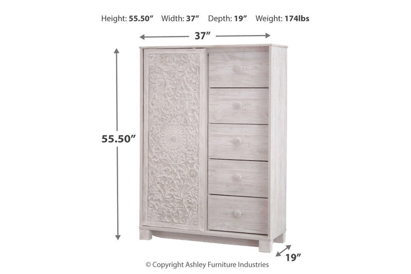 Paxberry Whitewash Dressing Chest - Lara FurnitureChest