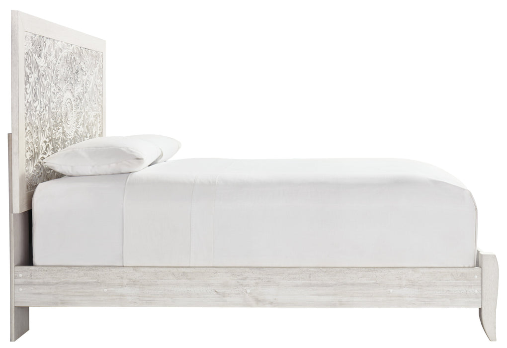 Paxberry Whitewash Queen Panel Bed - Lara Furniture