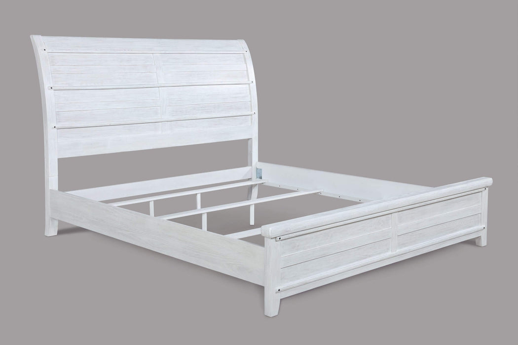 Maybelle White King Sleigh Bed