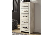Cambeck Whitewash Narrow Chest of Drawers - Lara FurnitureChest