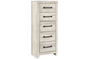 Cambeck Whitewash Narrow Chest of Drawers - Lara FurnitureChest