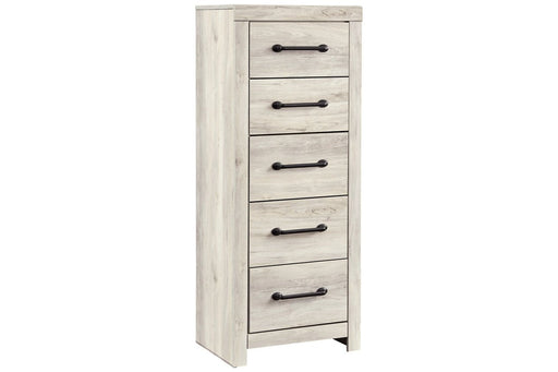 Cambeck Whitewash Narrow Chest of Drawers - Lara FurnitureChest