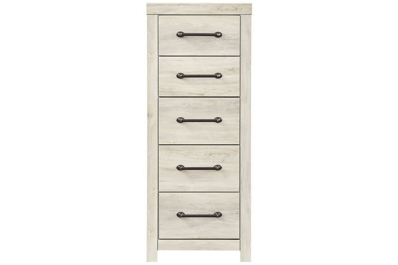 Cambeck Whitewash Narrow Chest of Drawers - Lara FurnitureChest