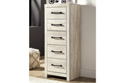 Cambeck Whitewash Narrow Chest of Drawers - Lara FurnitureChest