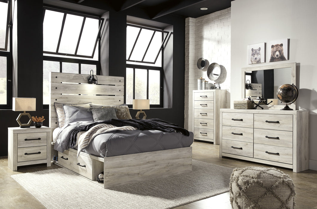 Cambeck Whitewash Youth Storage Platform Bedroom Set - Lara Furniture
