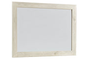 Cambeck Whitewash Bedroom Mirror - Lara FurnitureMirror
