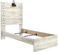 Cambeck Whitewash Twin Panel Bed - Lara Furniture