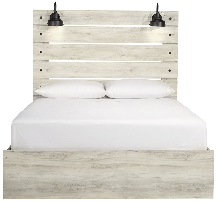 Cambeck Whitewash Queen Panel Bed - Lara Furniture