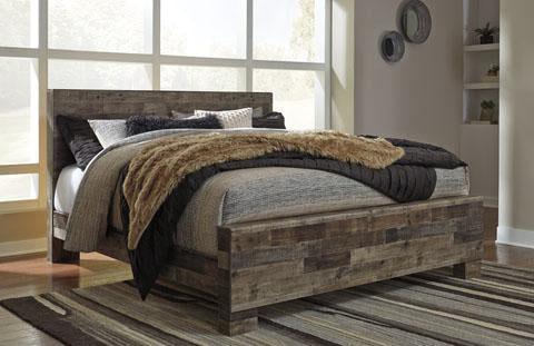 Derekson Gray King Panel Bed | B200 - Lara Furniture