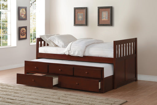 Rowe Cherry Twin/Twin Trundle Captain Bed - Luna Furniture (4761797886087)
