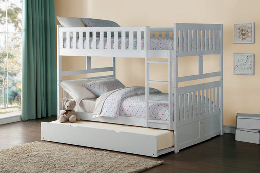 Galen White Full/Full Bunk Bed | B2053 - Luna Furniture (4761800671367)