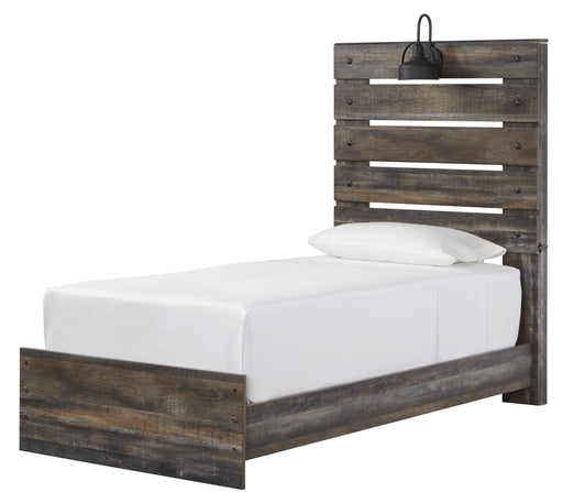Drystan Brown Twin Panel Bed - Lara Furniture