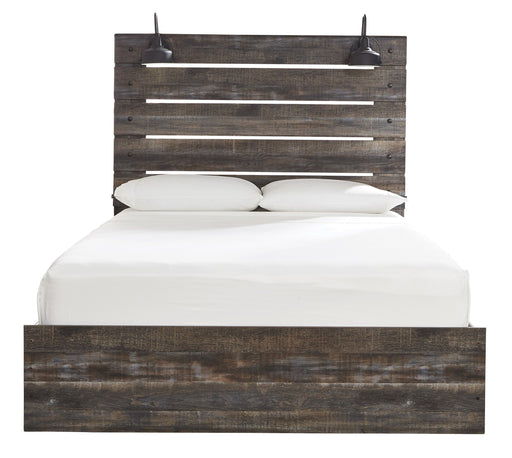 Drystan Brown Queen Panel Bed - Lara Furniture