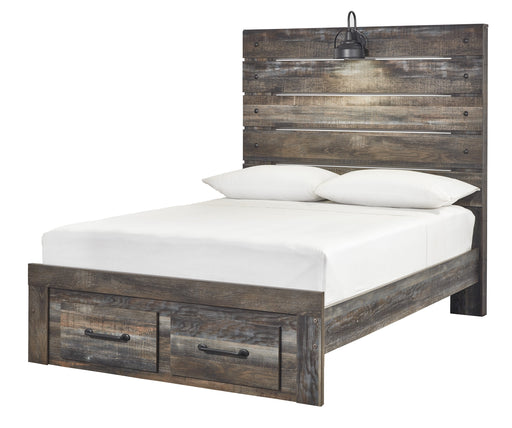 Drystan Brown Full Footboard Storage Bed - Lara Furniture