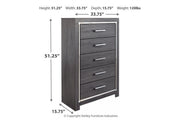 Lodanna Gray Chest of Drawers - Lara FurnitureChest