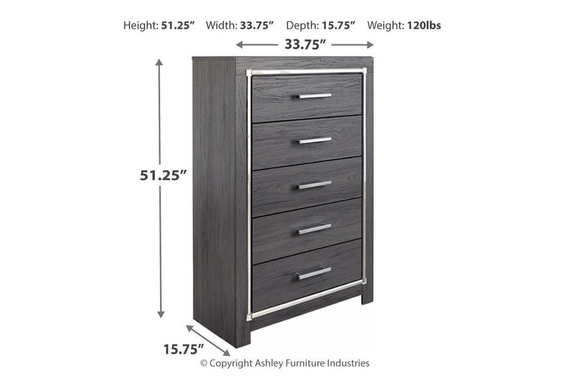 Lodanna Gray Chest of Drawers - Lara FurnitureChest