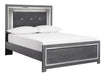 Lodanna Gray Full LED Panel Bed - Lara Furniture