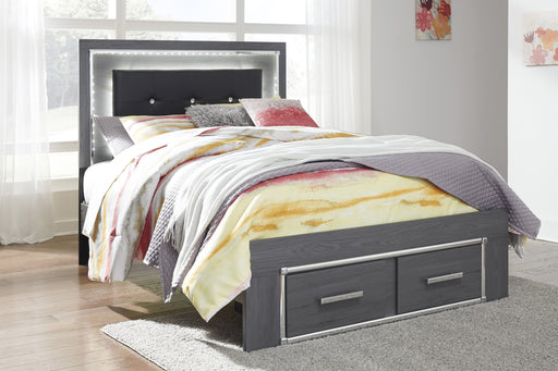 Lodanna Gray Youth LED Storage Bedroom Set - Lara Furniture