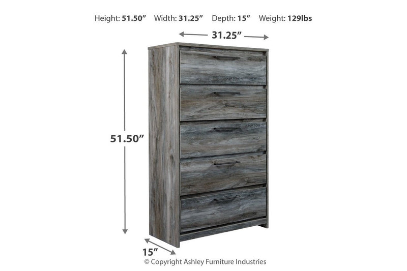 Baystorm Gray Chest of Drawers - Lara FurnitureChest