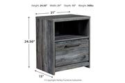 Baystorm Gray Nightstand - Lara FurnitureNightstand