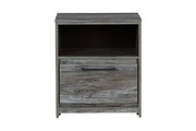 Baystorm Gray Nightstand - Lara FurnitureNightstand