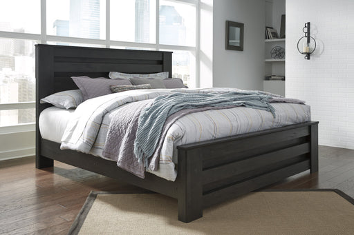 Brinxton Black King Panel Bed - Lara Furniture