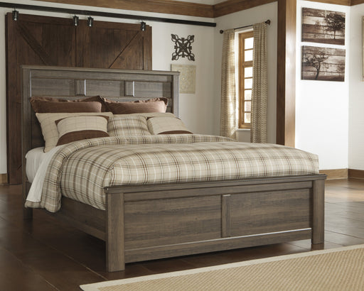 Juararo Dark Brown Queen Panel Bed - Lara Furniture