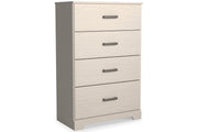 Stelsie White Chest of Drawers - Lara FurnitureChest