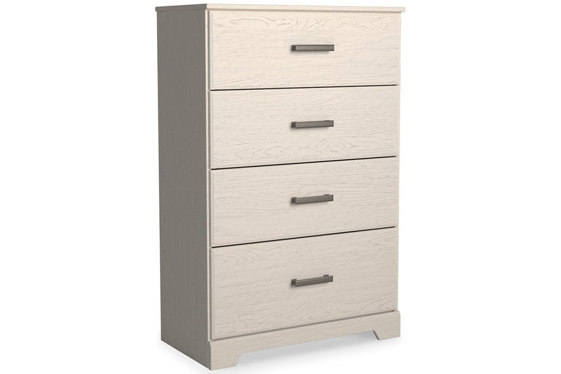 Stelsie White Chest of Drawers - Lara FurnitureChest