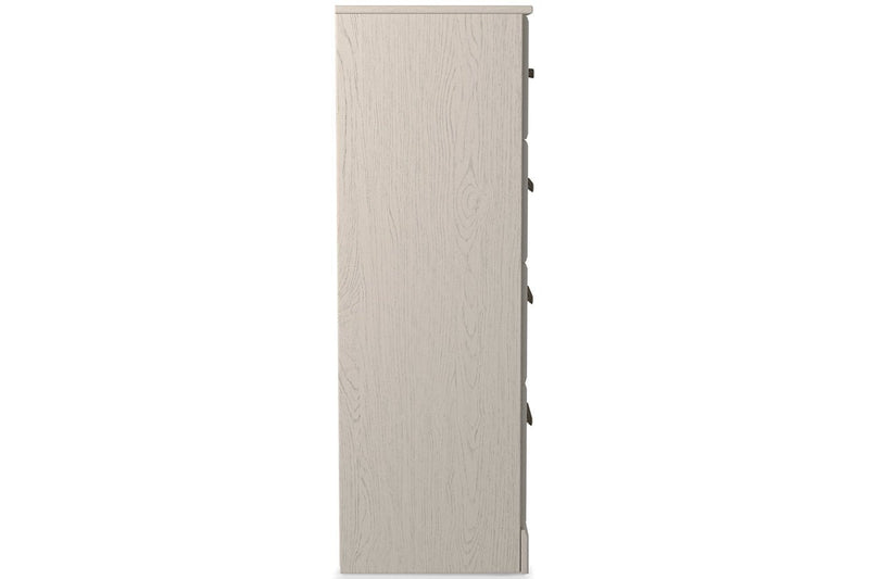 Stelsie White Chest of Drawers - Lara FurnitureChest