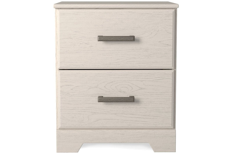 Stelsie White Nightstand - Lara FurnitureNightstand