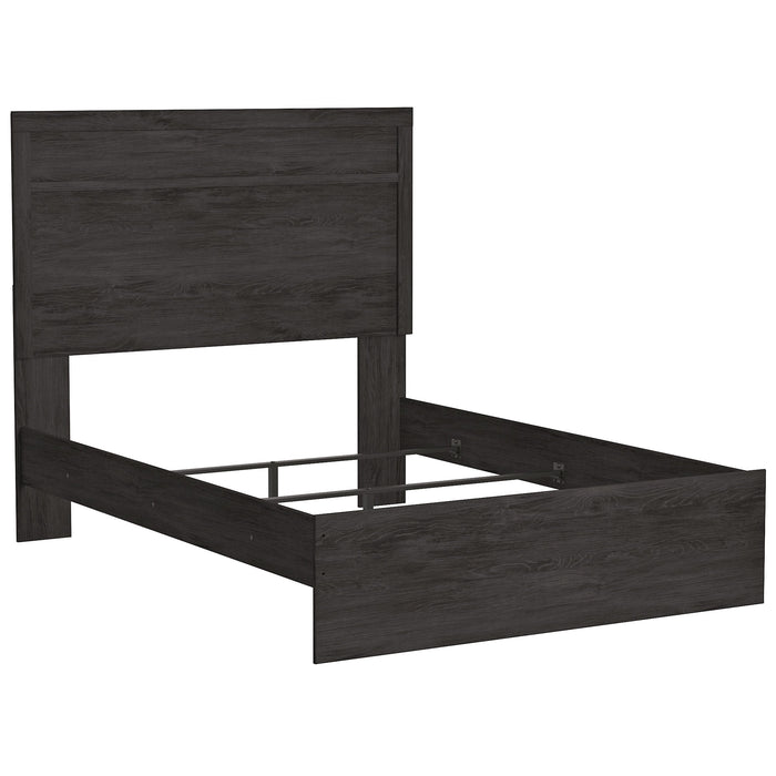 Belachime Black Full Panel Bed - Lara Furniture