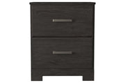Belachime Black Nightstand - Lara FurnitureNightstand