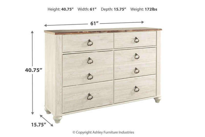 Willowton Two - tone Dresser - Lara FurnitureDresser