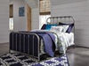 Nashburg Silver Full Metal Bed - Lara Furniture