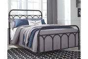 Nashburg Black Full Metal Bed - Lara FurnitureFull Bed