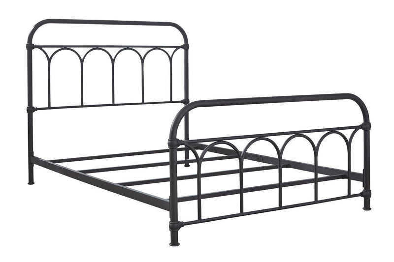Nashburg Black Full Metal Bed - Lara FurnitureFull Bed