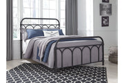 Nashburg Black Full Metal Bed - Lara FurnitureFull Bed